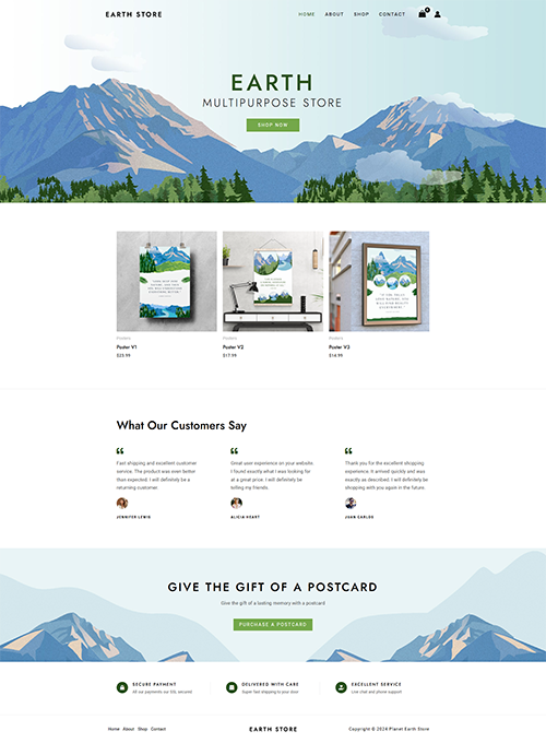 Theme Planet Earth Store