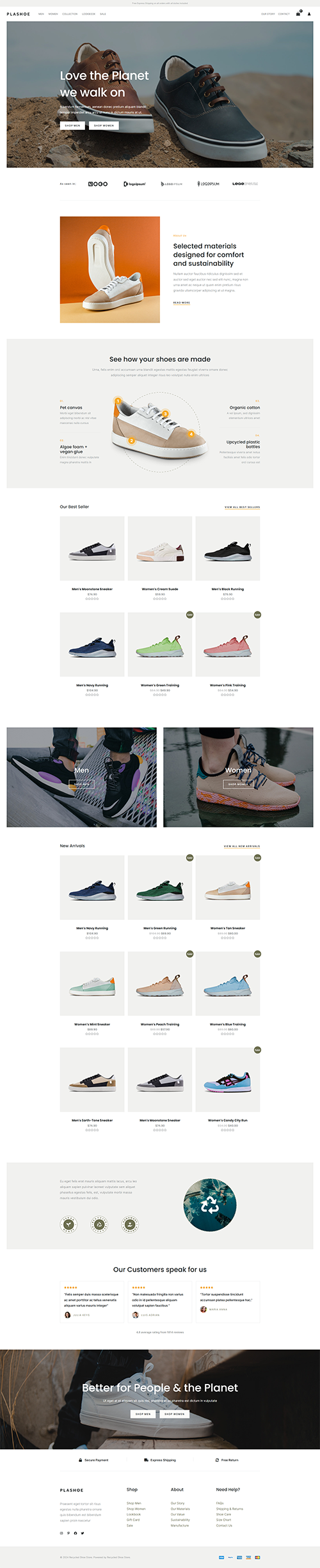 Theme Recycled Shoe Store