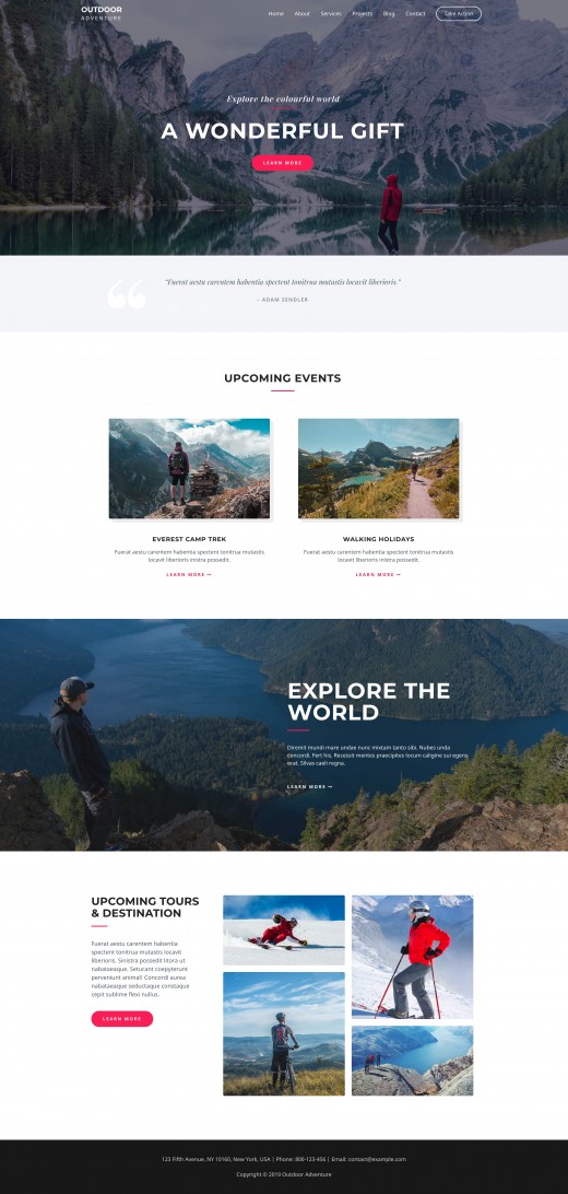 Theme Outdoor Adventure